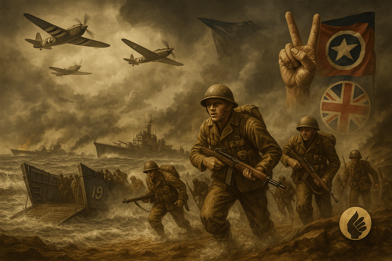 World War 2 historical collage